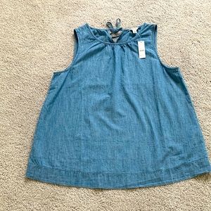 JCrew chambray sleeveless top in size S.